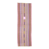 Tapis vintage turc Oushak fait main en laine et coton rose, années 1970