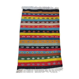 Traditional Berber multicolored carpet   65x105cm