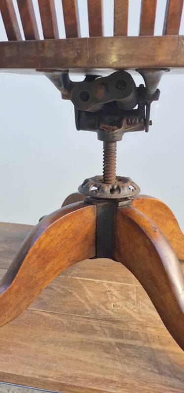 American oak office armchair