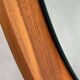 Vintage Round teak wall mirror 1970s wall mirror
