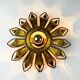 Spanish sunburst ceiling light fixture or sconce in gilt iron, circa 1960