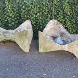 Pair of "Tooth" Planters by Willy Guhl