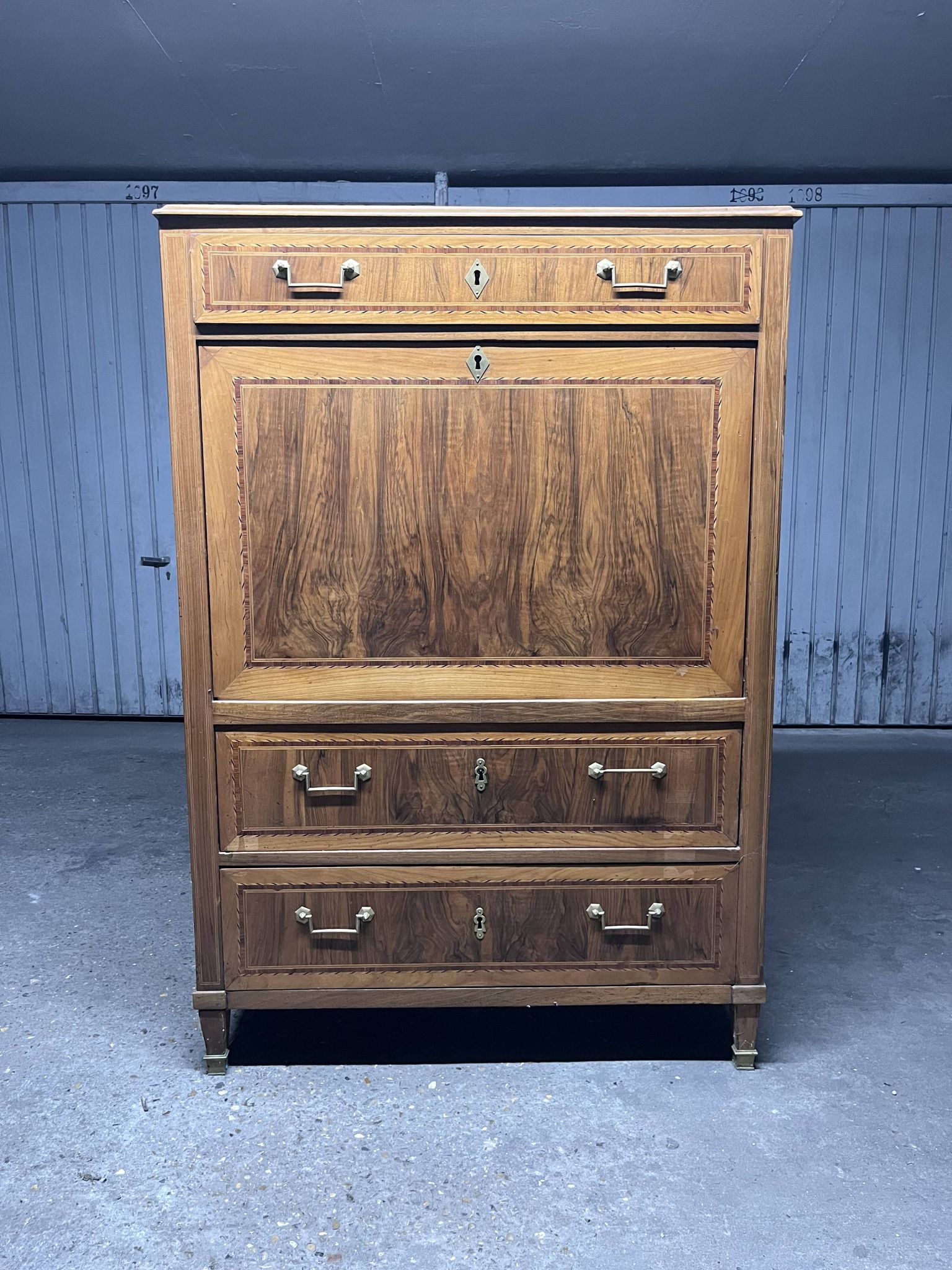 Art Deco secretary in wood and marquetry – 1930s