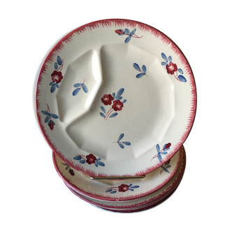 8 asparagus plates Sarreguemines /Digoin