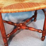 Old straw armchair