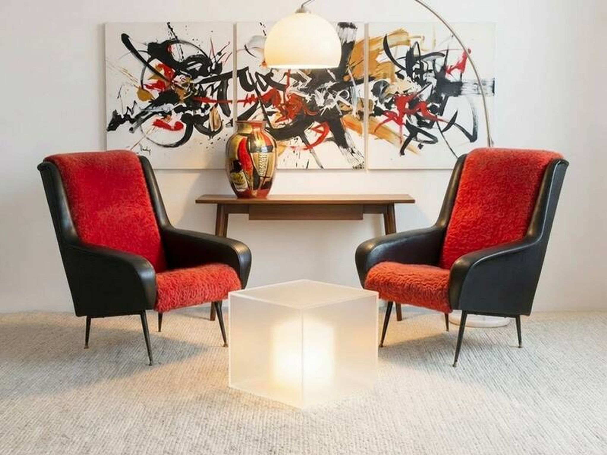 Pair of armchairs by Erton vintage design 1960