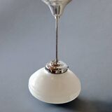 Art Deco pendant light in white opaline