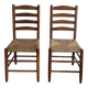 pair of vintage straw chairs
