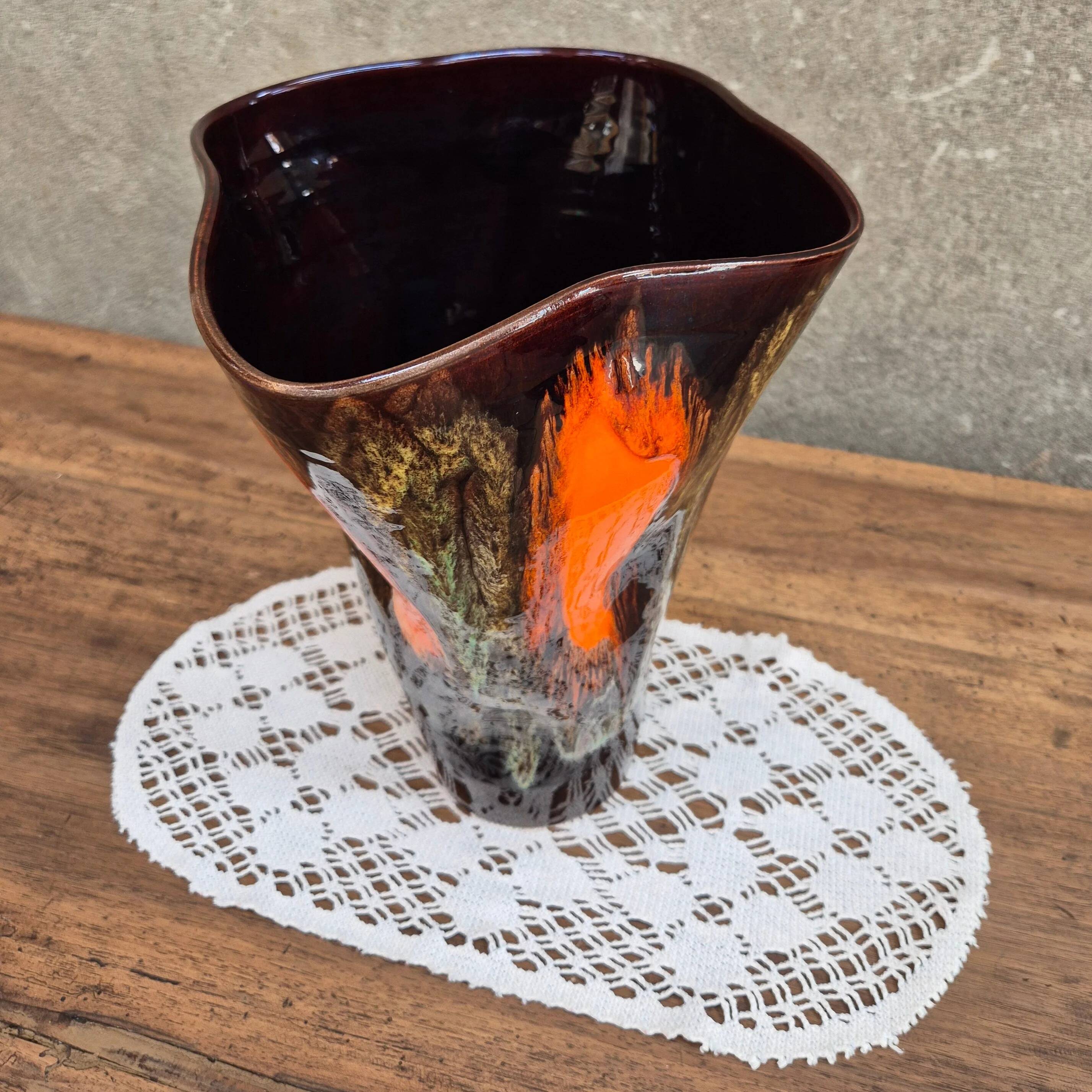 Vase en céramique marron Vallauris