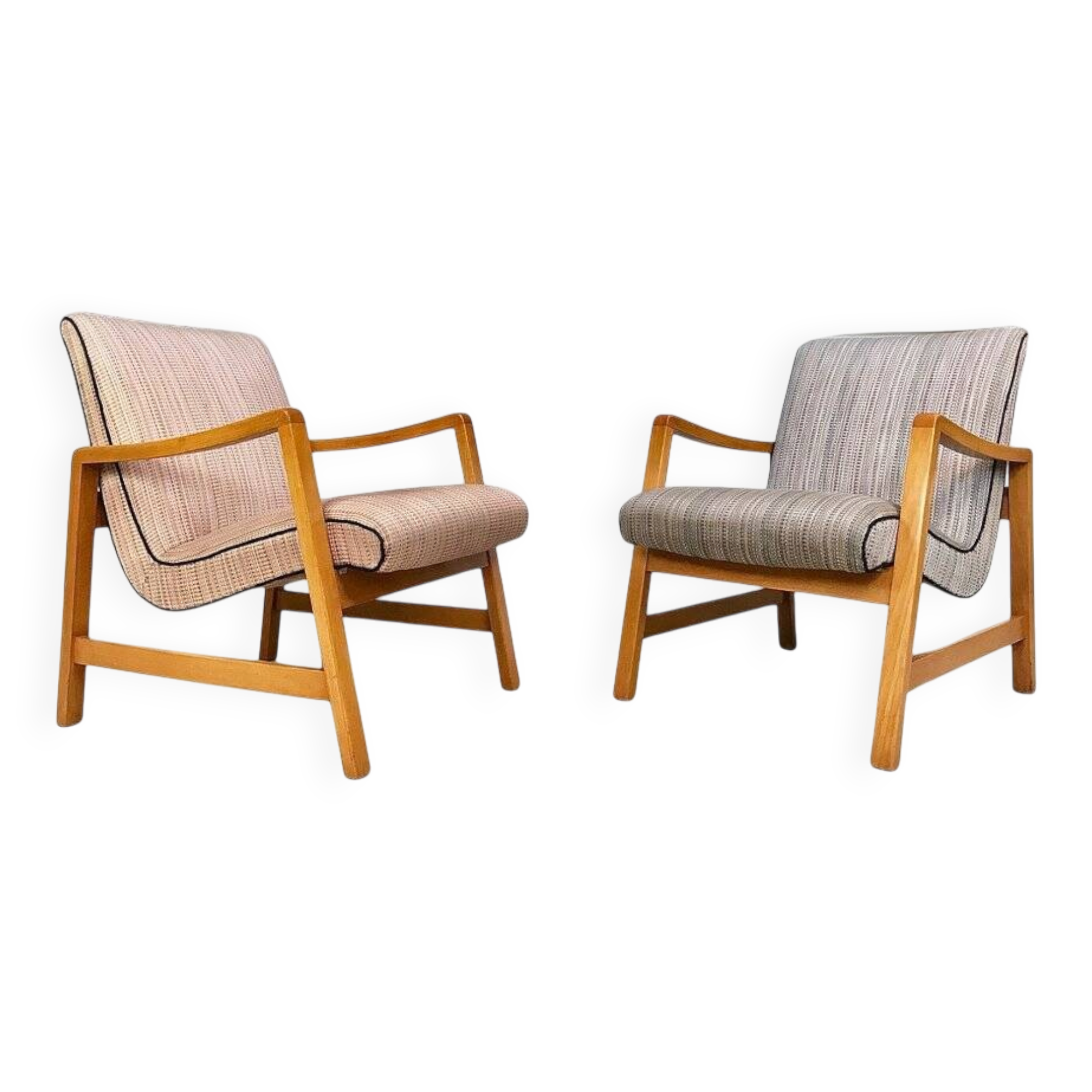 Ensemble de 2 fauteuils faciles modèle Vostra 602 de style mid-century par Jens Risom pour Knoll