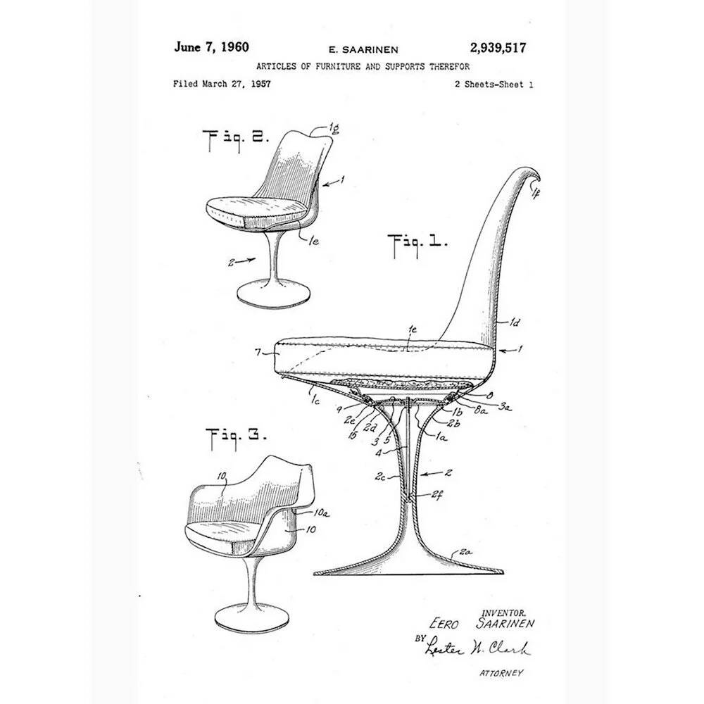 Tulip Chairs Eero Saarinen: set of three chairs