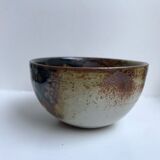 Small glazed pottery ceramic bowl signed 60s-70s