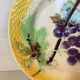 Ancienne assiette barbotine raisin