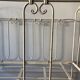 Old white wrought iron folding bed / seat