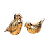 Pair brass birds