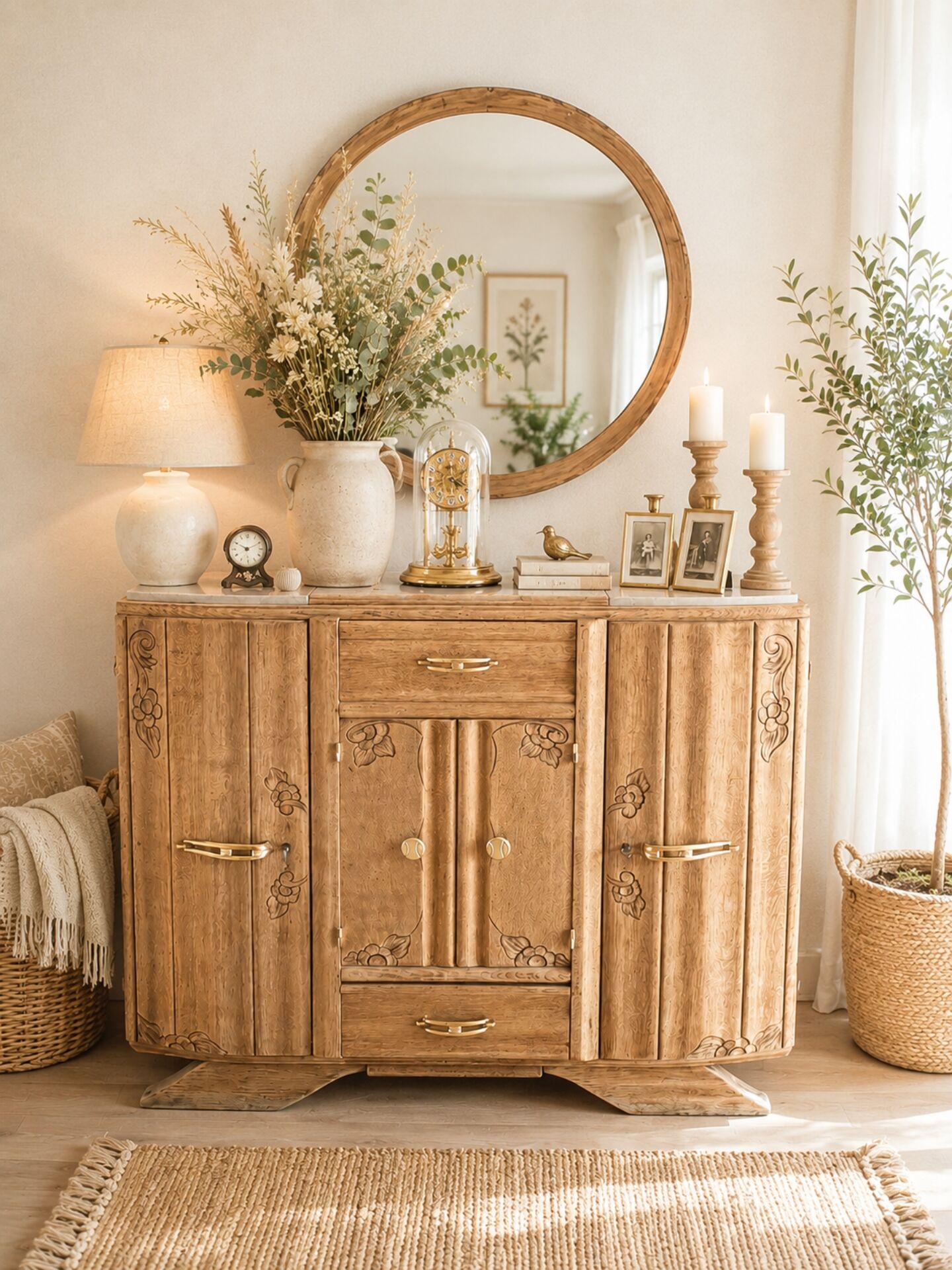 Buffet style art déco en chêne