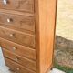 Art Deco chest of drawers with 6 oak drawers, claw feet, 1930s/40s.