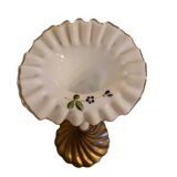 Opaline Vase On Bronze Base, Early 20th Century.