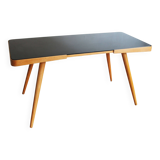 1960's Mid Century Coffee Table with a black opaxite glass by Jiri Jiroutek