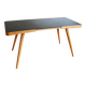 Table basse des années 1960 en milieu de siècle avec un verre opaxite noir par Jiri Jiroutek