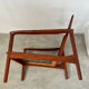 Old Scandinavian design armchair in vintage teak year 60