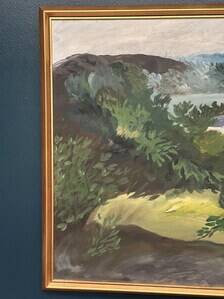Huile su toile suédoise – “Soirée dans l'archipel” – Signée et datée 1964 – Vintage