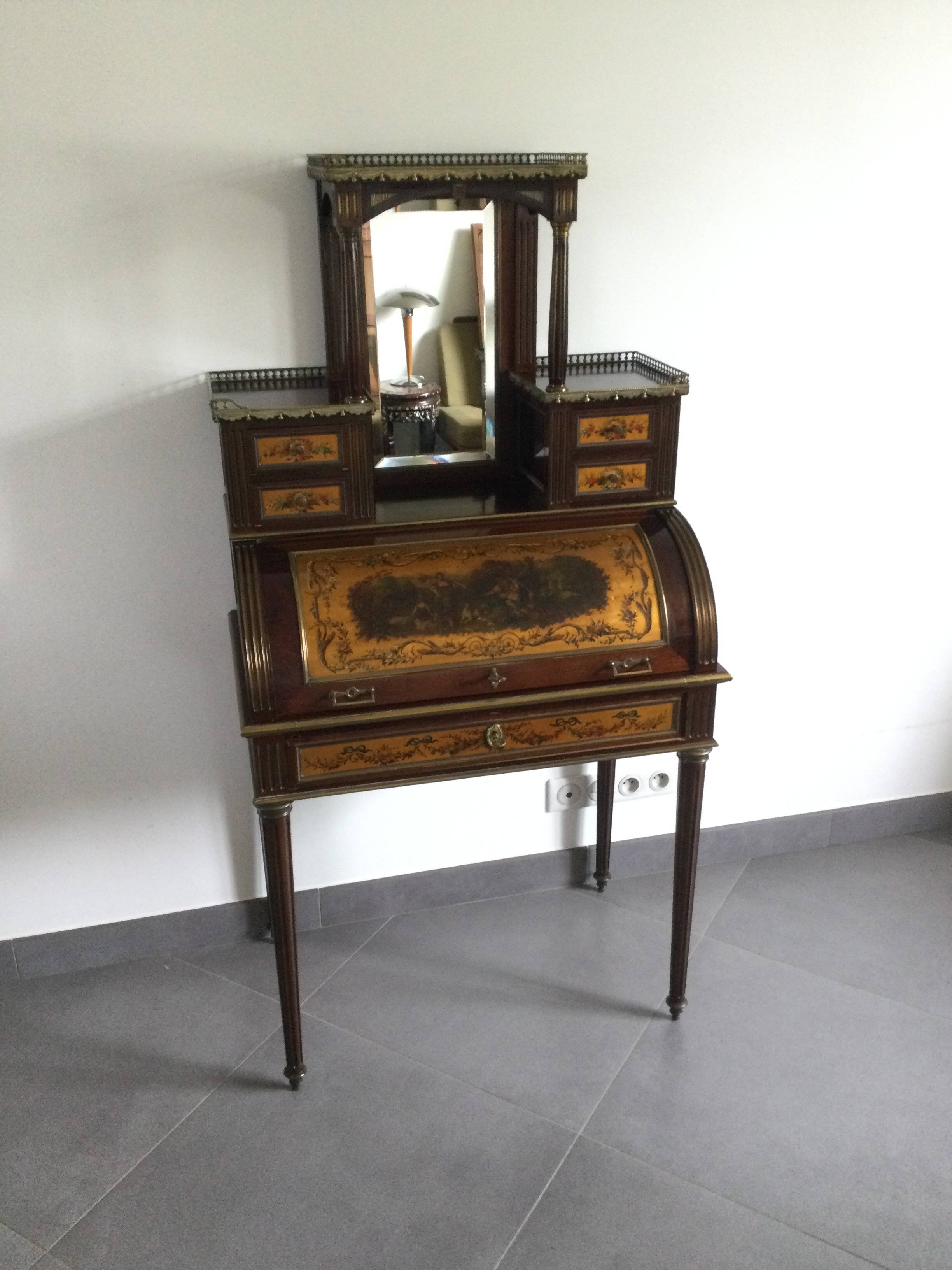 Louis XVI Style Mahogany Bonheur Du Jour