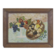 Oil painting still life signed and dated, painted on board with frame B8