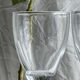 Set of 6 twisted ribbed glass wine glasses