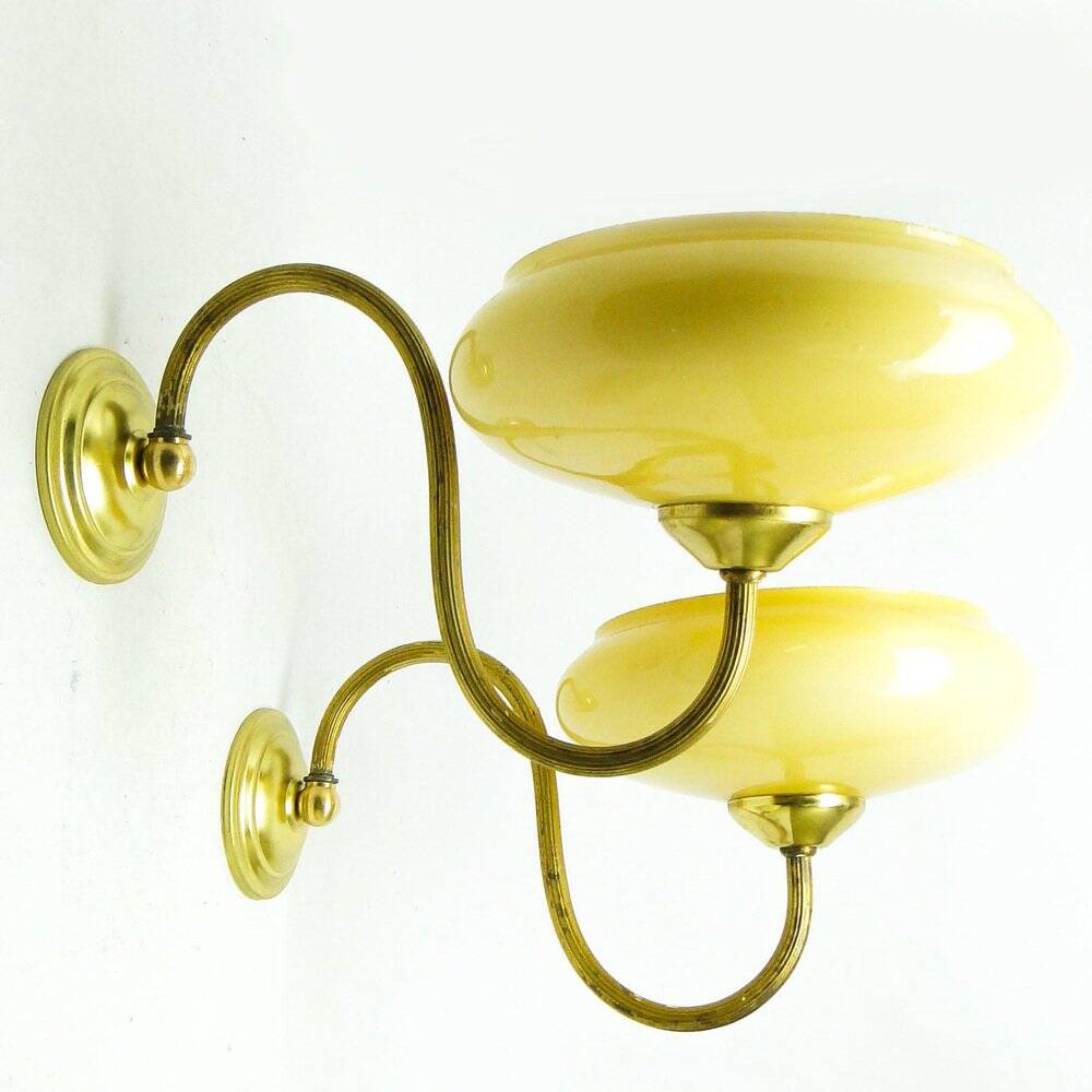 Art Deco sconces, Poland, 1950s, set of 2