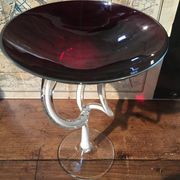 Coupe en verre étiré "Alicja" Pologne années 70