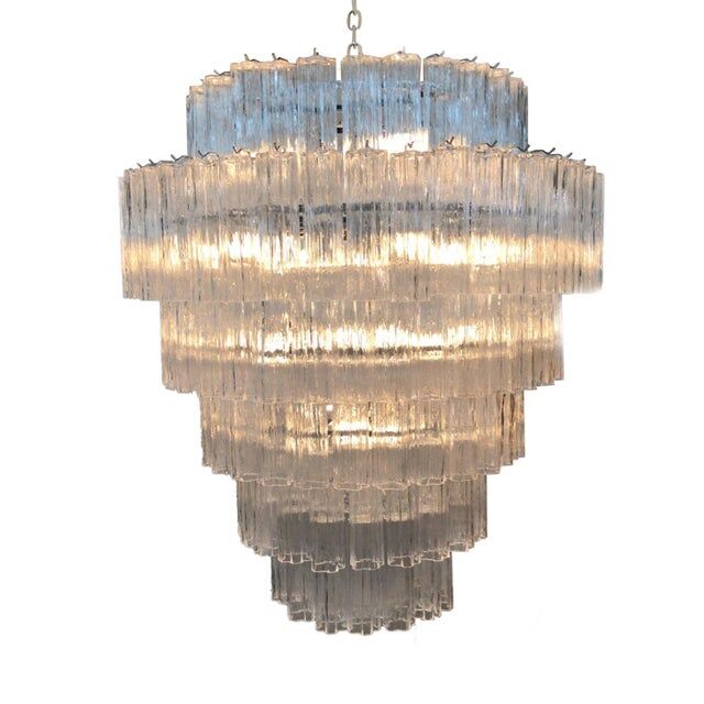 Murano Glass Sputnik Chandelier Clear Like Mazzega Zuccheri Venini Barovier Style Custom , lot