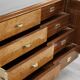 Italian Art Deco Sideboard In Walnut Burl And Brass.