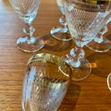 Set of 6 engraved digestive/liqueur/port/drop glasses