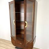 Art Deco walnut display cabinet