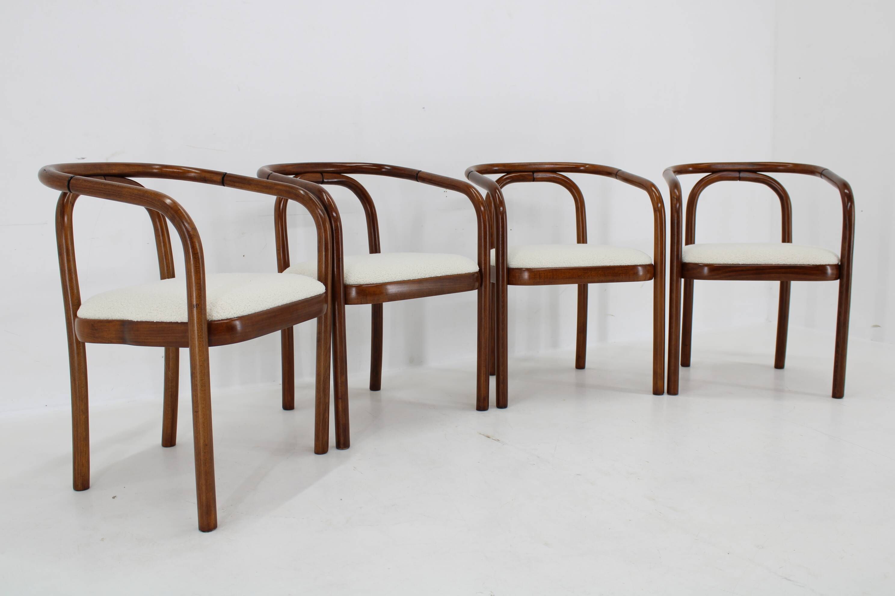 1970s antonin suman set of four dining chair by ton
