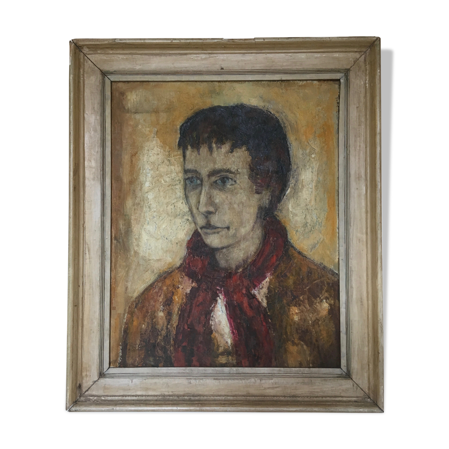 Portrait à l'huile d'homme à l'écharpe 60