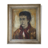 Portrait in man's oil with scarf 60