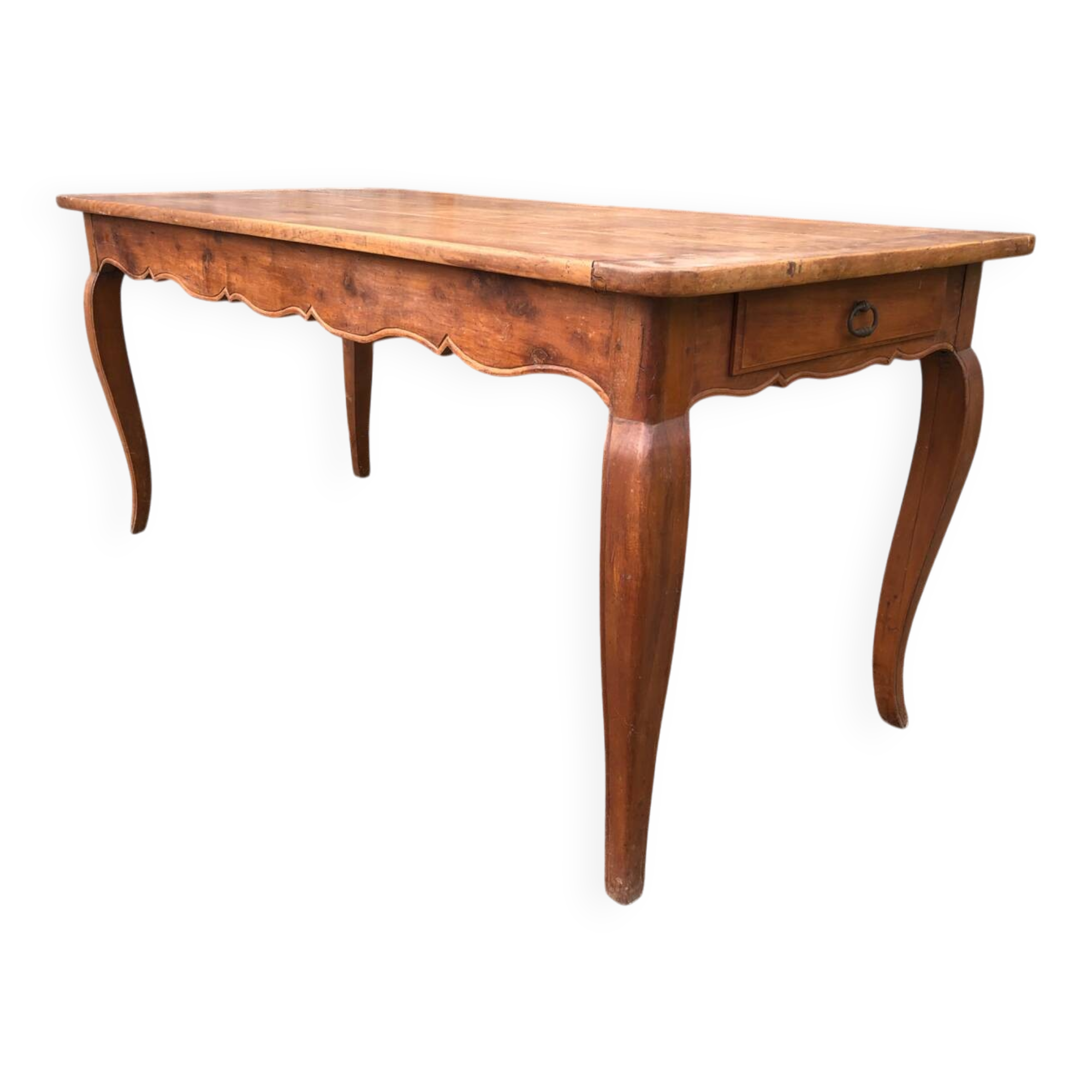 Louis XV style cherry farmhouse table.