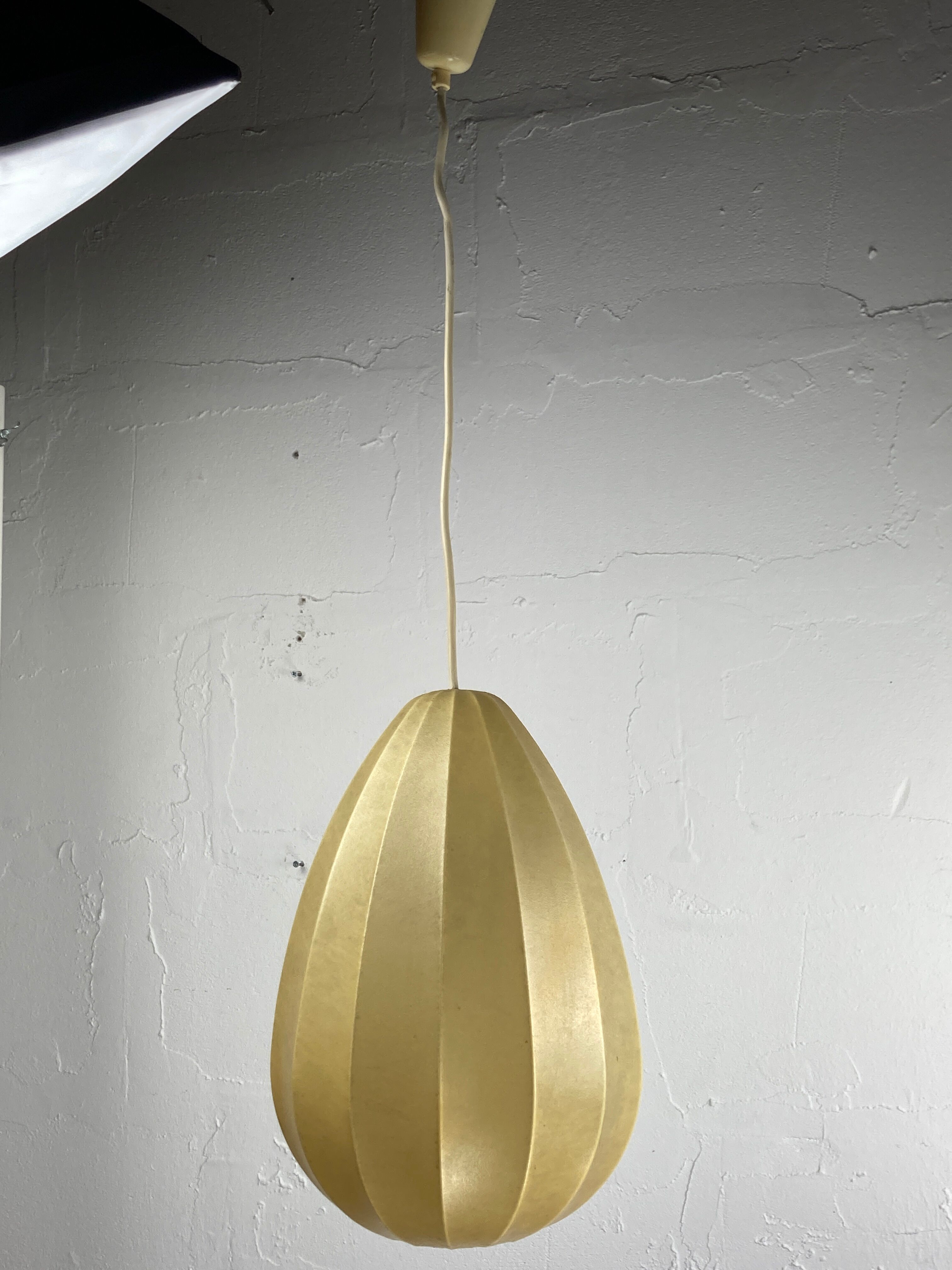 Cocoon space age lantern pendant, Germany 1960s