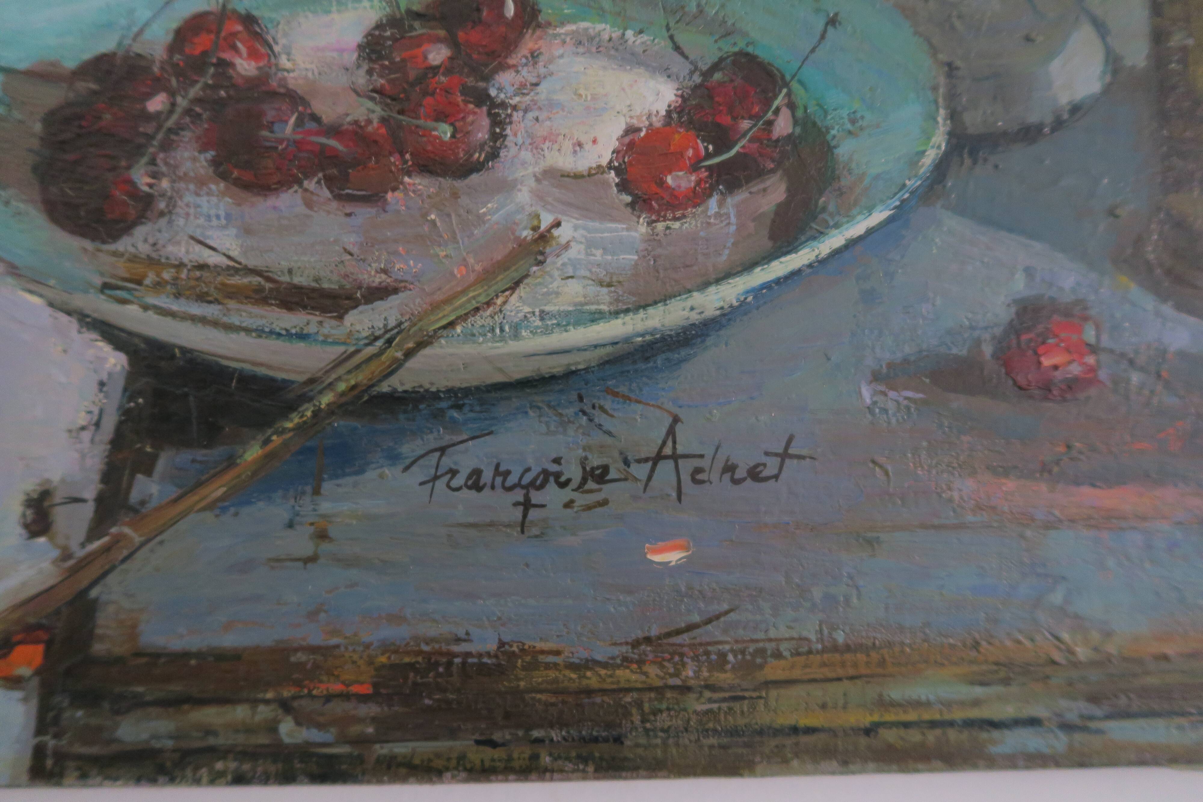Still life signed Françoise Adnet