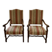 Lot de 2 fauteuils style Louis XIV