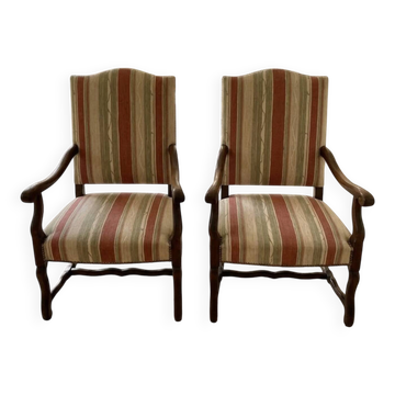 Set of 2 Louis XIV style armchairs