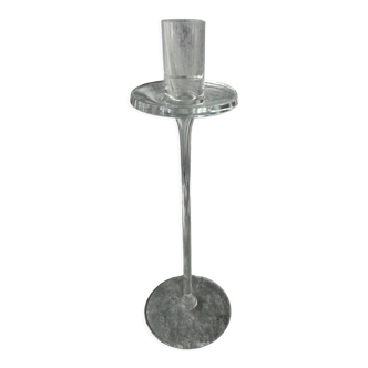 Scandinavian design blown glass candle holder