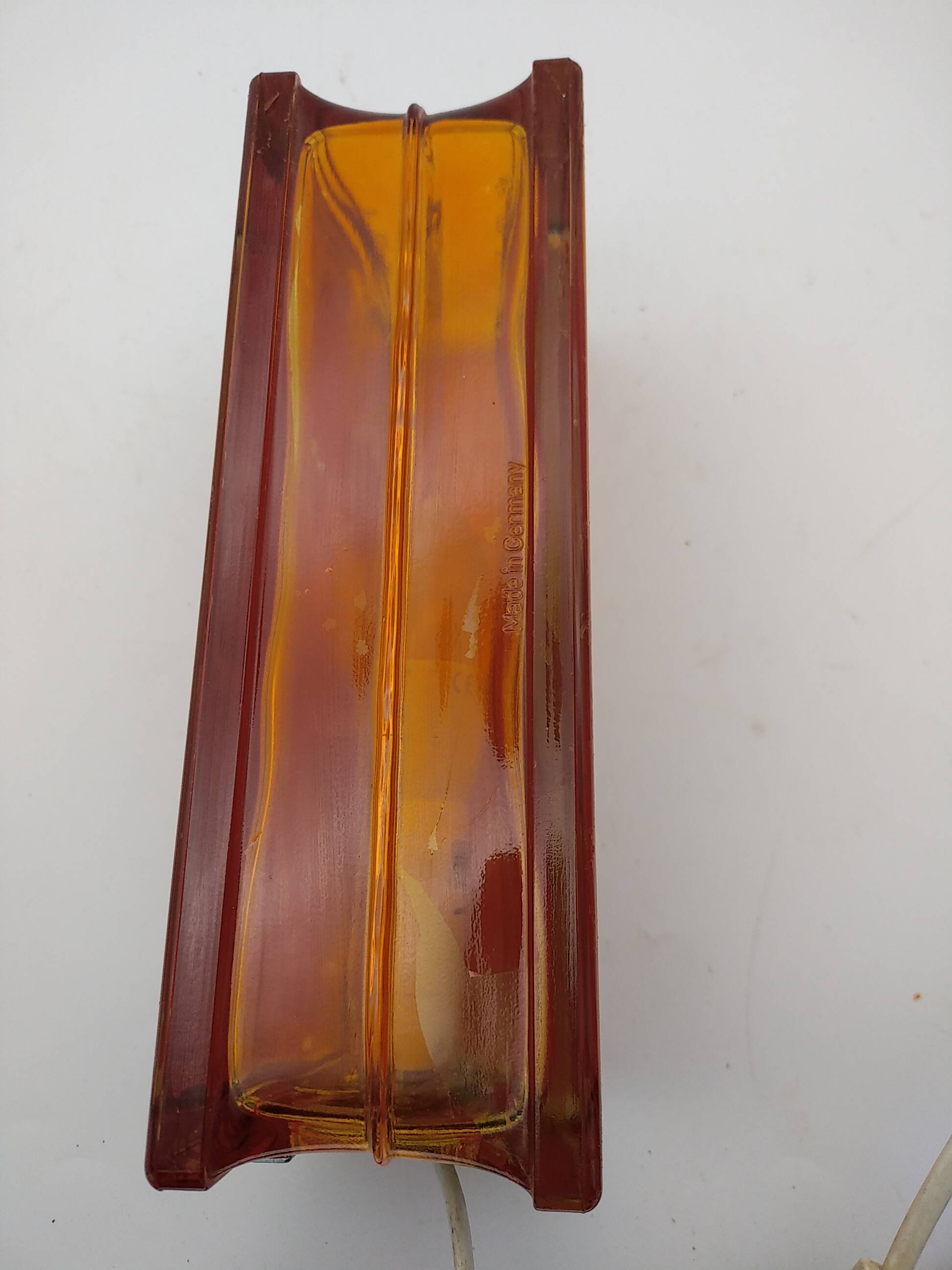 Lampe brique de verre leonardo vintage style feux stop 70 '