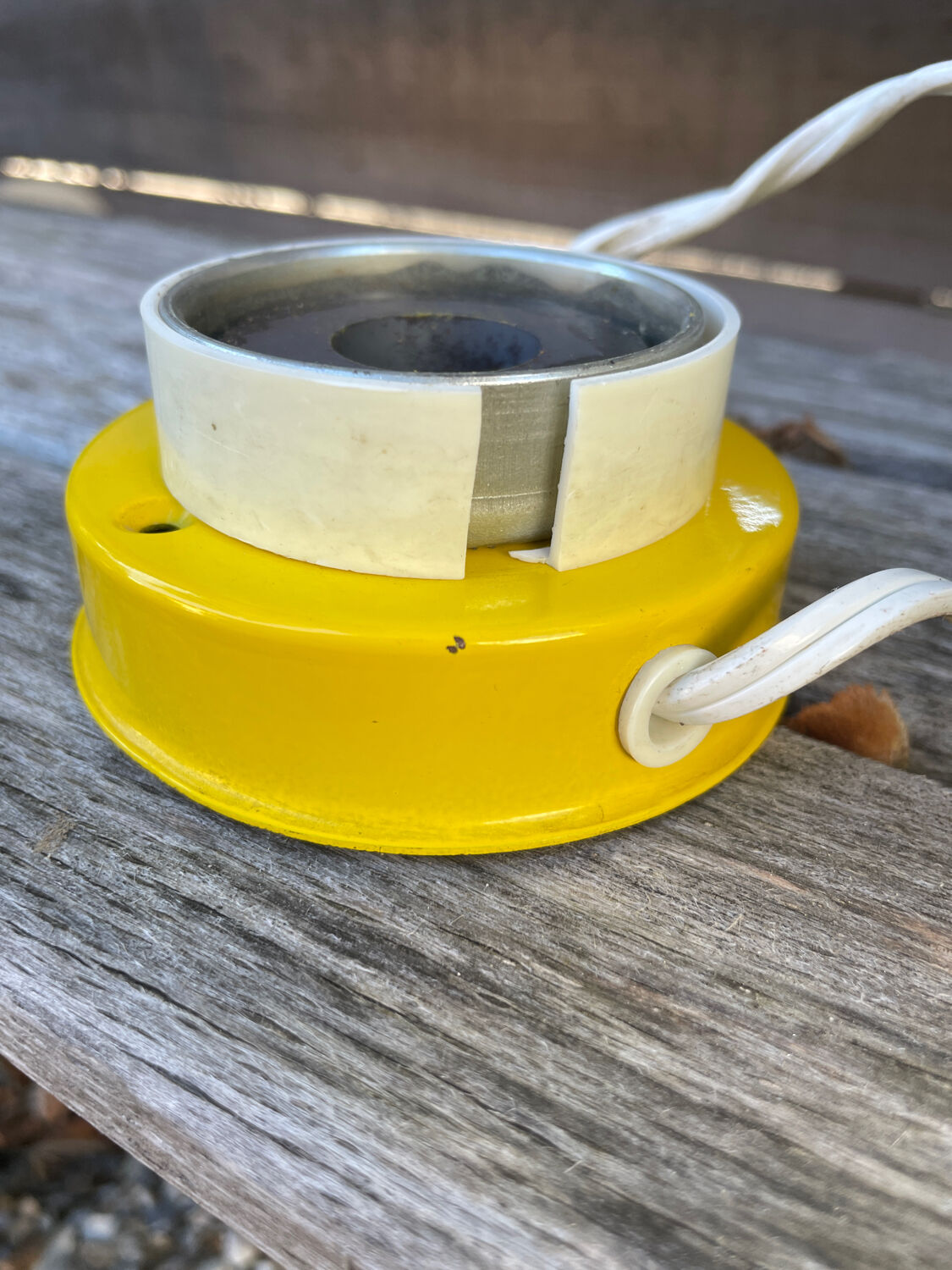 Magnetic wall lamp enamel yellow abo 1960