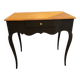 Black console, natural tray