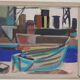 Swedish Oil on Panel – “Harbour Motif with Boats” by Hannes Glaeser