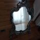 Old standing mirror, silvered bronze