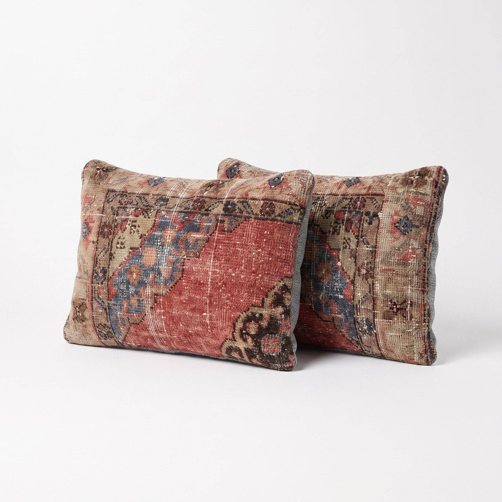 Set of 2 vintage Turkish cushion covers 41x58 cm